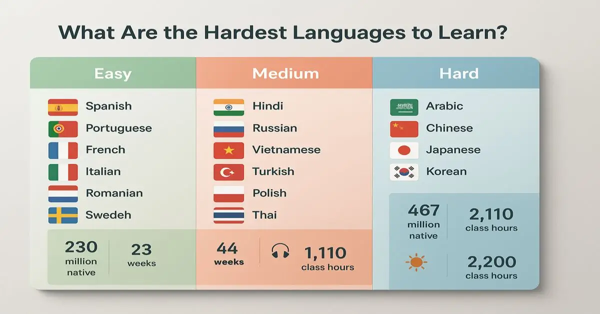 what's the hardest language to learn